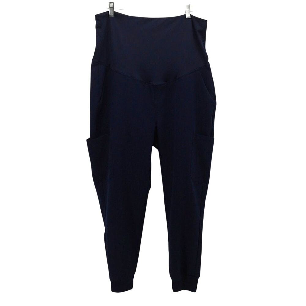 Mandala Maternity Jogger Scrub Pant Navy Blue Large Petite L Nursing Medical
